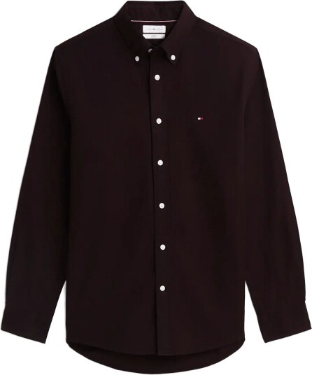 Tommy Hilfiger Flex Flannel Solid Rf Shirt Brown M