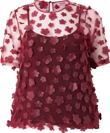 Anyday   Kortermet bluse Any Sabina 502   Blouse   Rød