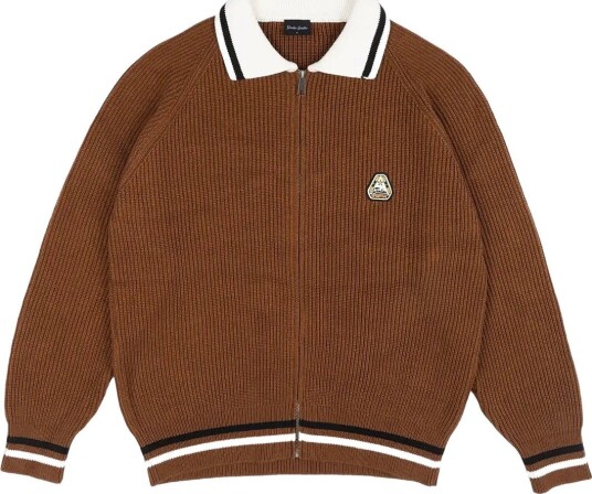 Goodies Sportive Toffee Polo - ECRU/BROWN - L