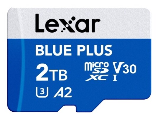 Lexar 2Tb C10 A2 U3 V30 170Mb/S Blue Plus Microsd Minnekort