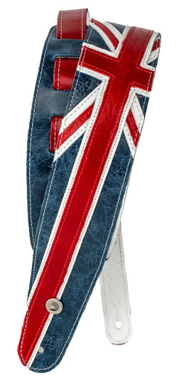 D'addario 25PRL03 Gitarreim i lær 64 mm Union Jack