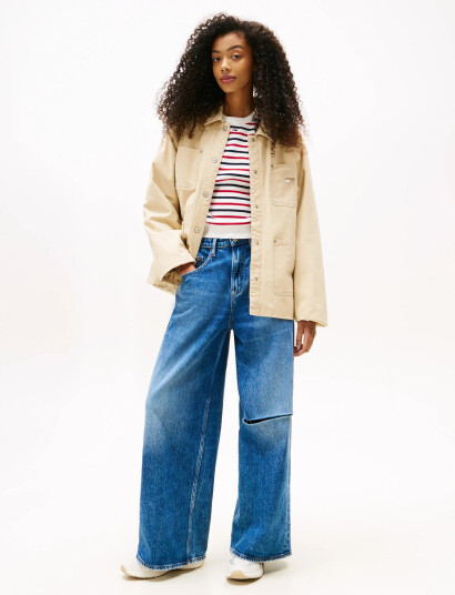 Tommy Jeans Tjw Chore Jacket Ext - Beige - M
