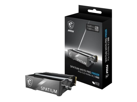 Msi Spatium M570 Pro Frozr 2TB NVMe M.2 PCIe 5.0 Harddisk med 12400 MB/s Msi Spatium M570 Pro Frozr 2TB NVMe M.2 PCIe 5.0 Harddisk med 12400 MB/s