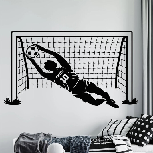 Wallstickers Fotballmålvakt / Personlig Tilpasset