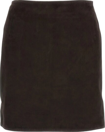 Rotate Birger Christensen Dame Skjørt Brun L,