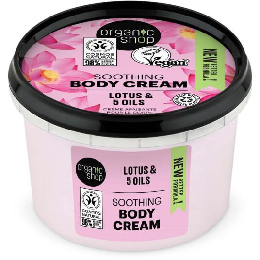 Organic Shop Soothing Body Cream Lotus & 5 Oils 250 ml Organic Shop Soothing Body Cream Lotus & 5 Oils 250 ml