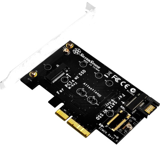 SilverStone ECM20 Internt PCIe SATA Adapterkort SilverStone ECM20 Internt PCIe SATA Adapterkort