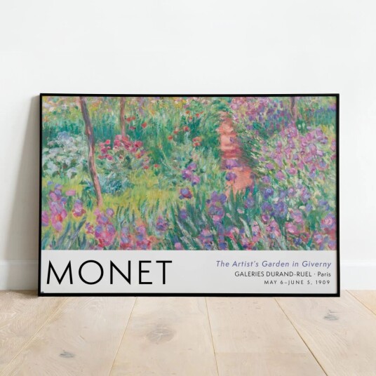 Monet Kunstnerens Hage Ved Giverny Plakat - 91,5 x 61 cm Monet Kunstnerens Hage Ved Giverny Plakat - 91,5 x 61 cm