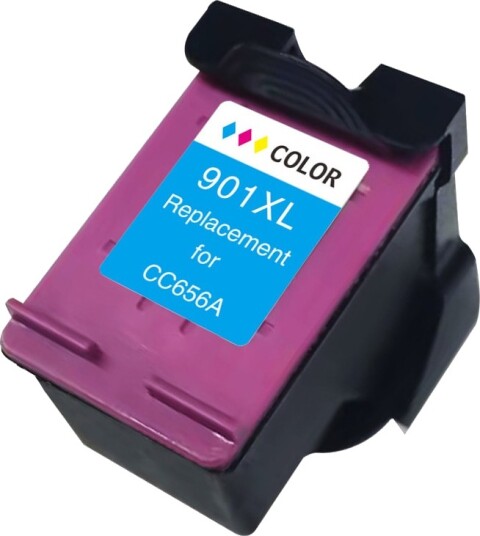 Blekkpatron til HP 901XL / renovert fargepatron CC656AE / passer HP Officejet