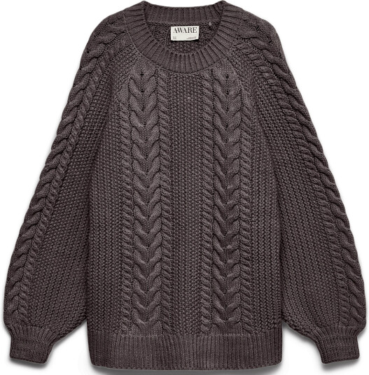 Vero Moda Awtoa Ls O Neck Knit Pullover Noos Brown S