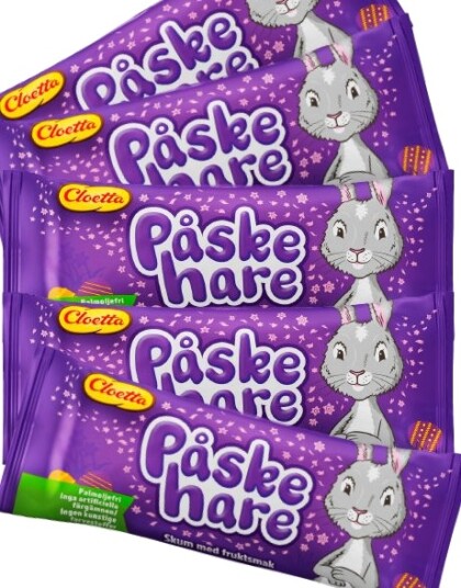 30 stk Cloetta Påskehare Skumgodteri med Fruktsmak Hel Eske 660 gram 30 stk Cloetta Påskehare Skumgodteri med Fruktsmak Hel Eske 660 gram