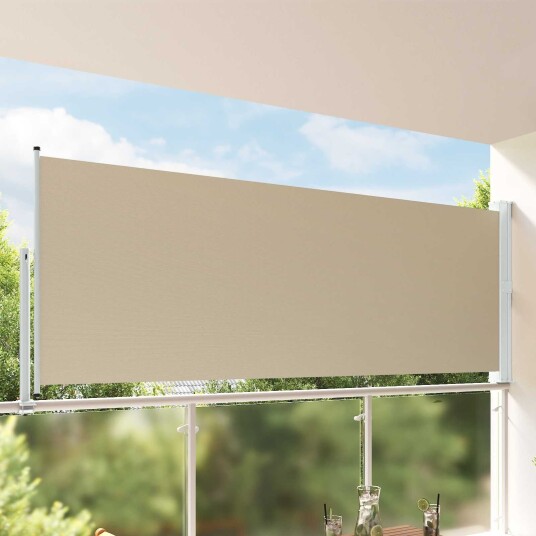 vidaXL Side Markise 160 x 300 cm 100% polyester jern stål Rektangulær