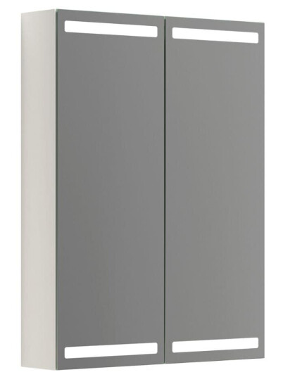 Dansani Level Speilskap med LED-lys 60x14,5x80 cm Hvit Matt