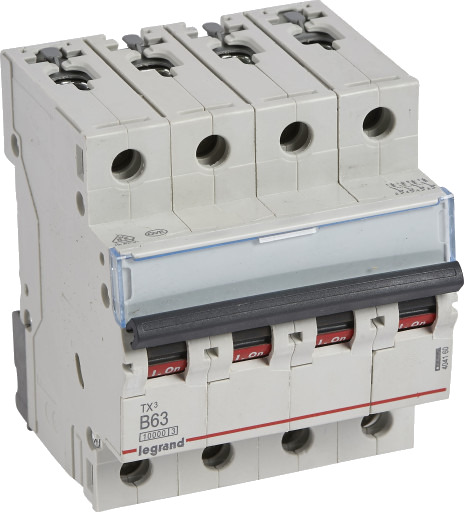 Legrand TX³ MCB automatsikring B63 4P 4M 10/10kA