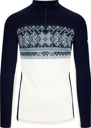 Dale of Norway Men"s Vail Baselayer Half Zip Offwhite Navy L