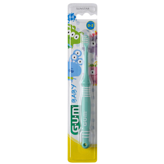 GUM Baby Tannbørste 0-2 år GRØNN