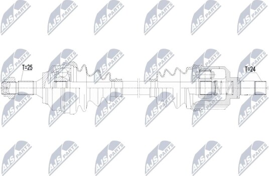 NTY NPW-PE-125 Drivaksel
