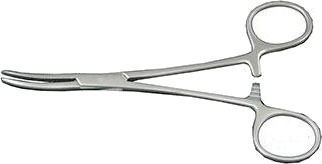 Arterieklemme 14cm bøyd 1 stk