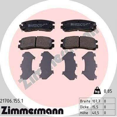 Bremseklosser ZIMMERMANN 21706.155.1 Bremseklosser ZIMMERMANN 21706.155.1