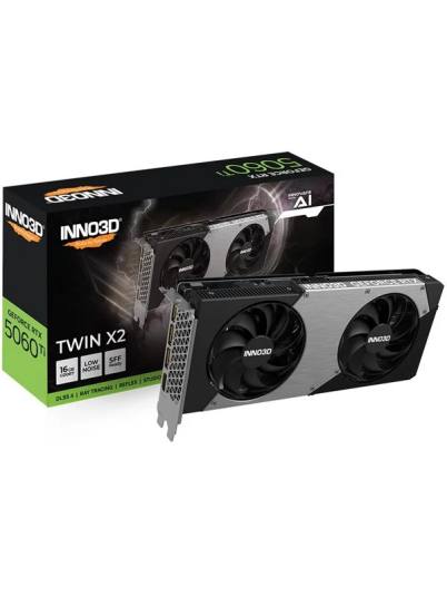 Inno3D GeForce RTX 5060 Ti Twin X2 Grafikkort med 16 GB GDDR7 Inno3D GeForce RTX 5060 Ti Twin X2 Grafikkort med 16 GB GDDR7