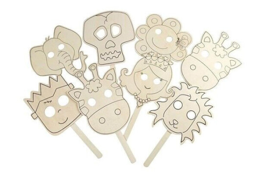 Creativ Company Decorate your Wooden Mask 16st.