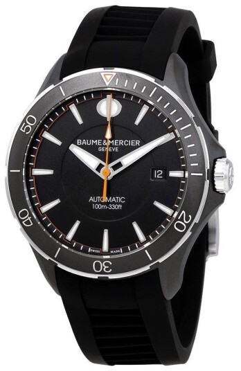 Baume & Mercier Herreklokke M0A10339 Clifton Sort/Gummi Ø42 mm Baume & Mercier Herreklokke M0A10339 Clifton Sort/Gummi Ø42 mm