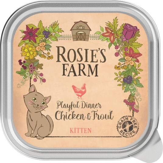 Rosie'S Farm Våtfôr Kitten Kitten & Ørret Kylling 32 X 100 G