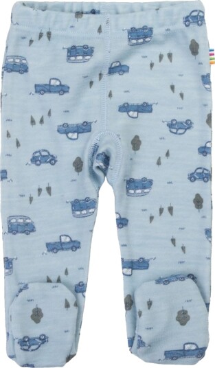 Joha Cars ull/bambus leggings med fot lys blå (70) 70