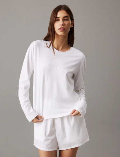 Calvin Klein Longsleeve Classic White S Calvin Klein Longsleeve Classic White S