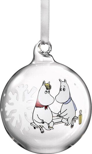 Muurla   Mummi julekule 7 cm snøfnugg hvit