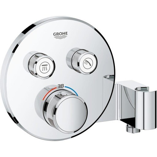 Grohe Grohtherm SmartControl termostat For innbygging, m/holder, 2 uttak, Krom