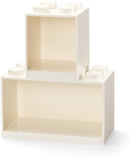 LEGO Storage Brick shelf 4 + 8 hylle med stor og liten LEGO kloss White LEGO Storage Brick shelf 4 + 8 hylle med stor og liten LEGO kloss White