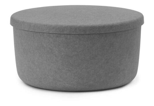 Normann Copenhagen - Hide Storage Pouf Large Grey Normann Copenhagen