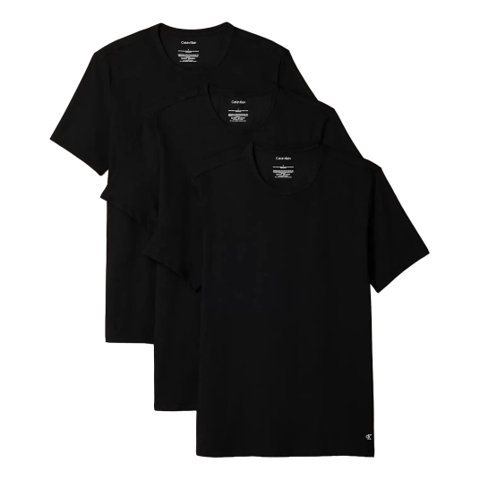 Calvin Klein S/S Crew Neck 3Pk - Black - L