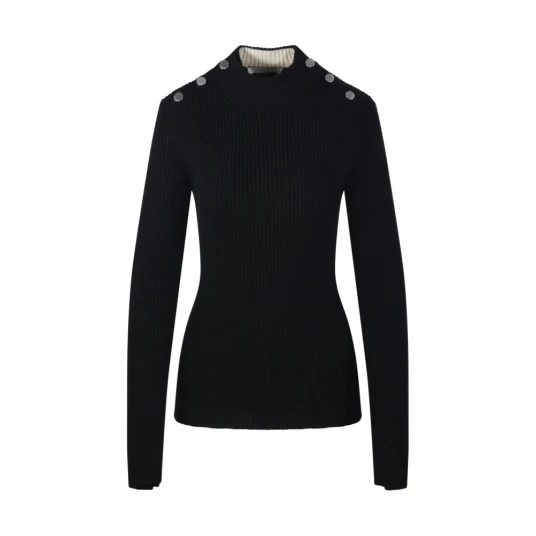 Sportmax Dame Strikkevarer Svart S Sportmax Dame Strikkevarer Svart S