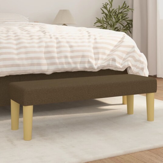 vidaXL Benk Mørk Brun 100x30x30 cm Stoff vidaXL Benk Mørk Brun 100x30x30 cm Stoff
