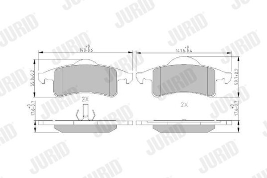 Bremseklosser JURID 573374J Bremseklosser JURID 573374J
