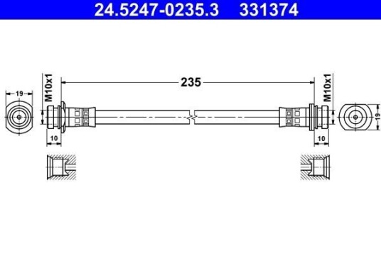 Bremseslange ATE 24.5247 0235.3