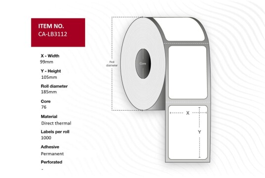 CAPTURE RFID Label 99x105 - Core 76.