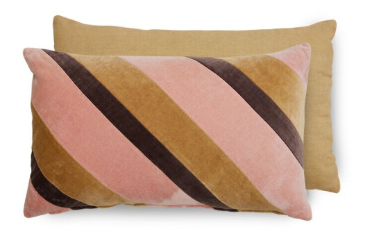 HK Living Striped velvet pute 30x50 cm Sunkissed HK Living Striped velvet pute 30x50 cm Sunkissed