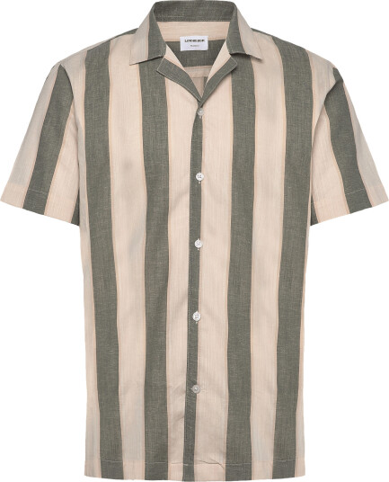 Lindbergh Striped Linen/Cotton Shirt S/S XXXL