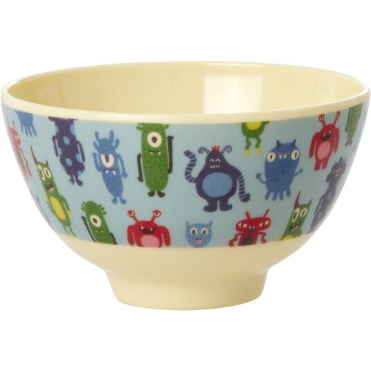 Rice Melamine Skål Med Monsters Print Small 300 Ml