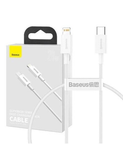 Baseus Superior-seriens kabel USB-C til Lightning 20W D 0.25m (hvid)