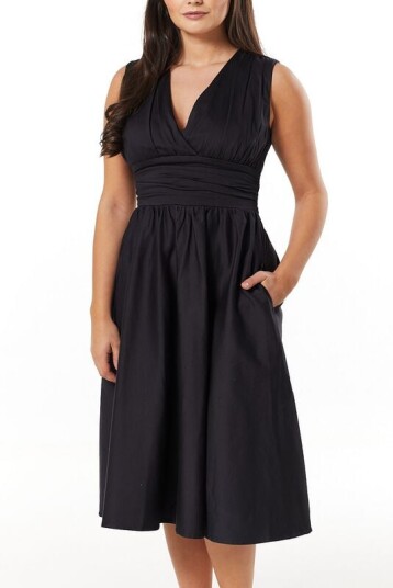 Timeless London Rockabilly Middellang kjole Candance Dress XS til XL Damer svart