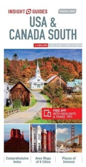 Insight Guides Travel Map Usa & Canada South (Insight Maps) Av Insight Guides