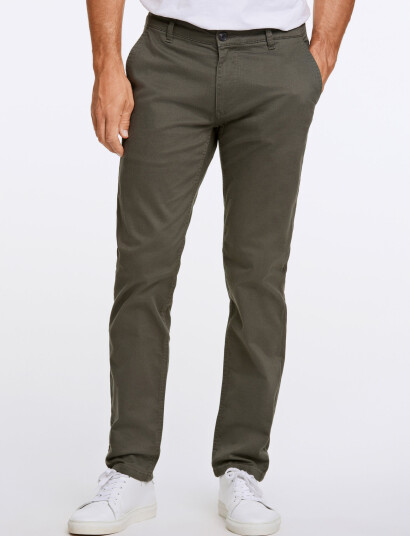 Lindbergh Black 1927: Cashmere Touch Superflex Chi - Khaki green - 31 x 34