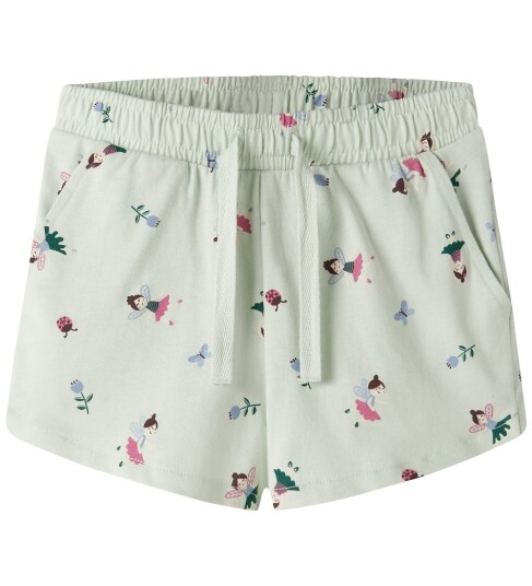 Name It Shorts Noos NmfVigga Pale Aqua/Fairy Garden Name It 4 år 104 Shorts Grønn