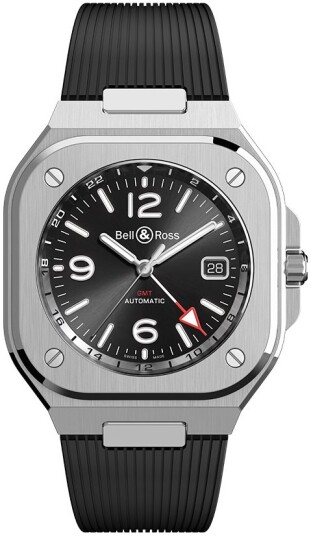 Bell & Ross Herreklokke BR05G BL ST/SRB Br 05 Sort/Gummi