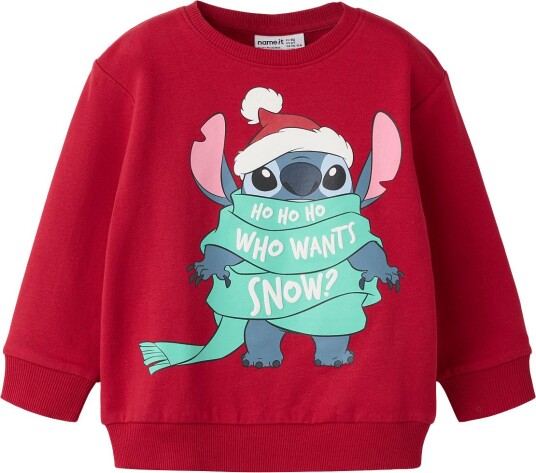name it Nmfsyrena Stitch Nreg Sweat Bru Wdi - BARBADOS CHERRY - 86