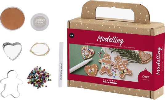 Creativ Company DIY Hobbysett Lufttørkende Leire Pepperkakefigurer